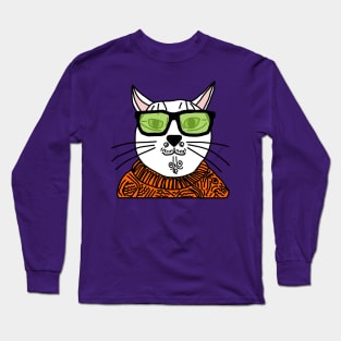 Kitty Cat Hipster Long Sleeve T-Shirt